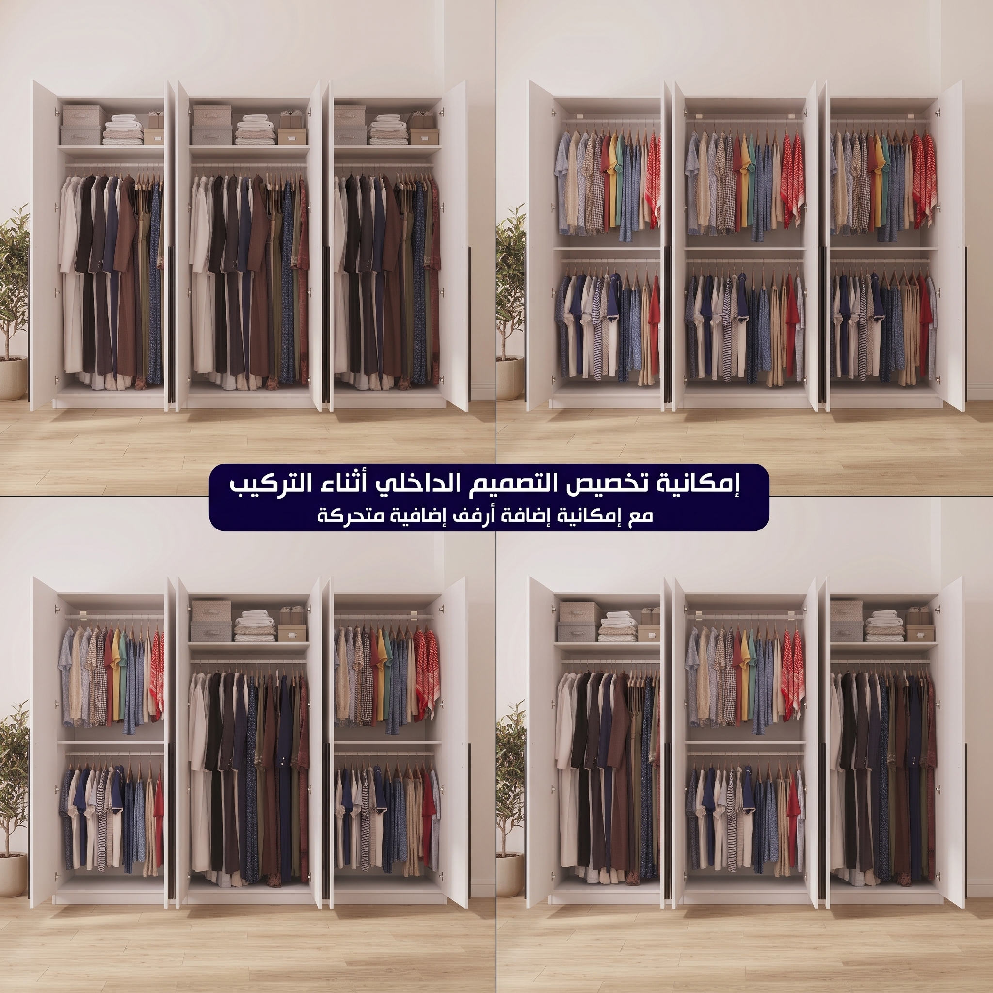 دولاب ملابس أبيض
